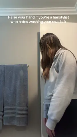 I only wash my hair once a week and still act like it’s a personal attack when that day arrives! 😩🫠  #explorepage #fyp #struggleisreal #struggling #hairtok #hairstylistproblems #hairstylistsoftiktok #hairstylisthumor #hairwashday 