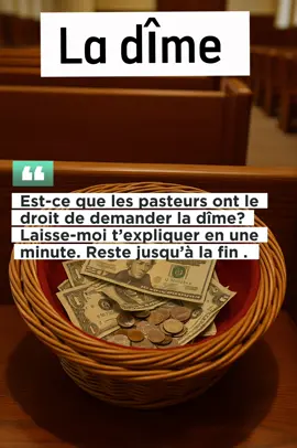 Donner, c’est biblique. Mais manipuler au nom de Dieu ne l’est pas. La mission de l’Église, ce n’est pas la dîme — c’est l’Évangile. Que chacun donne avec foi, pas sous la pression. #Dîme #ÉvangileAvantTout #FoiVraie #ÉgliseEtVérité #DonAvecJoie