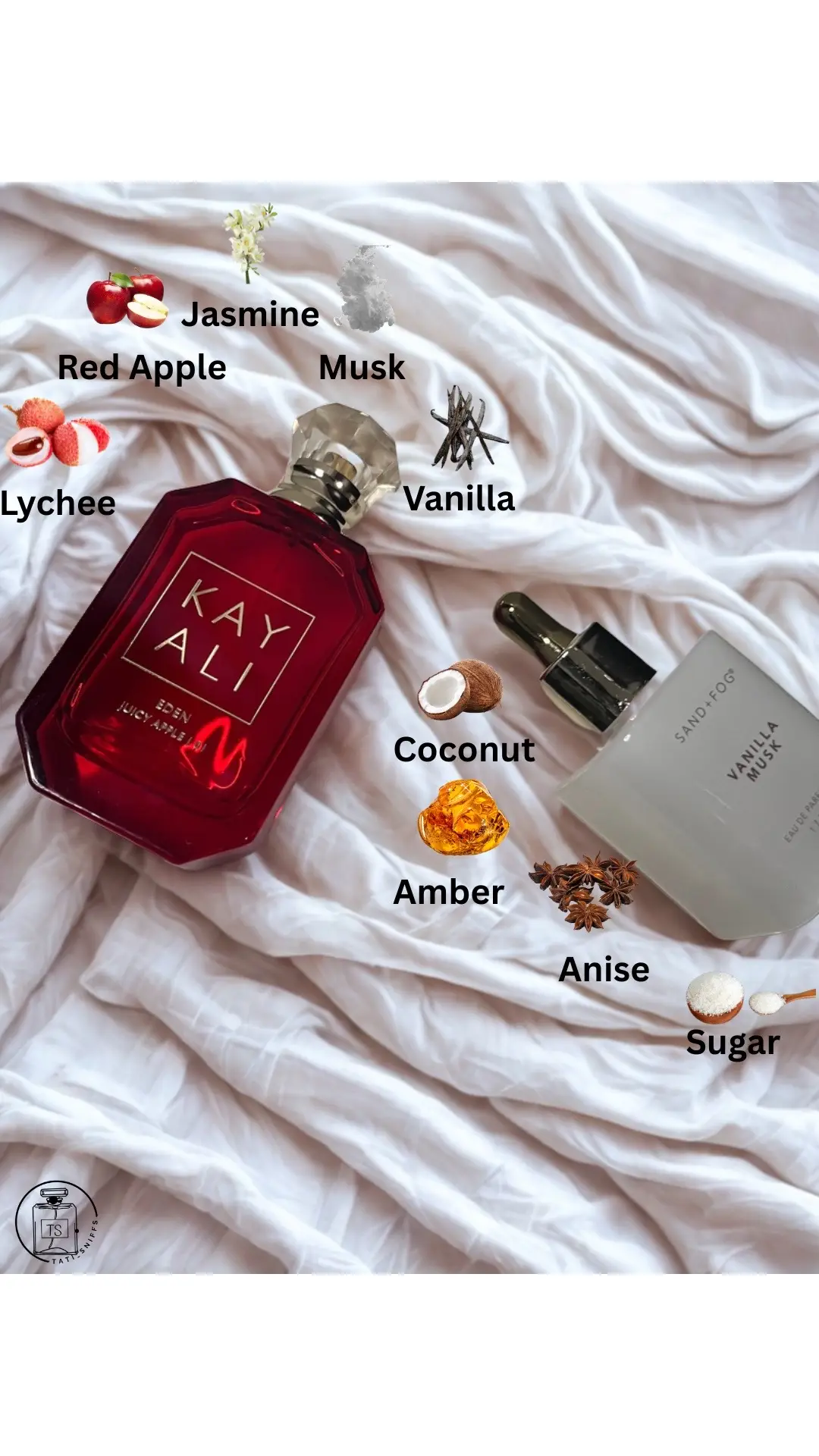 Kay Ali Eden Juciy Apple  S+F Vanilla Musk #perfumetiktok #TikTok #FYP #SOTD #sandandfogperfumeoil 