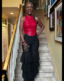 You were fabulous then and you are fabulous now! #agelessfashion #fashionover50 #fashionover40 #blackdesigner #red 