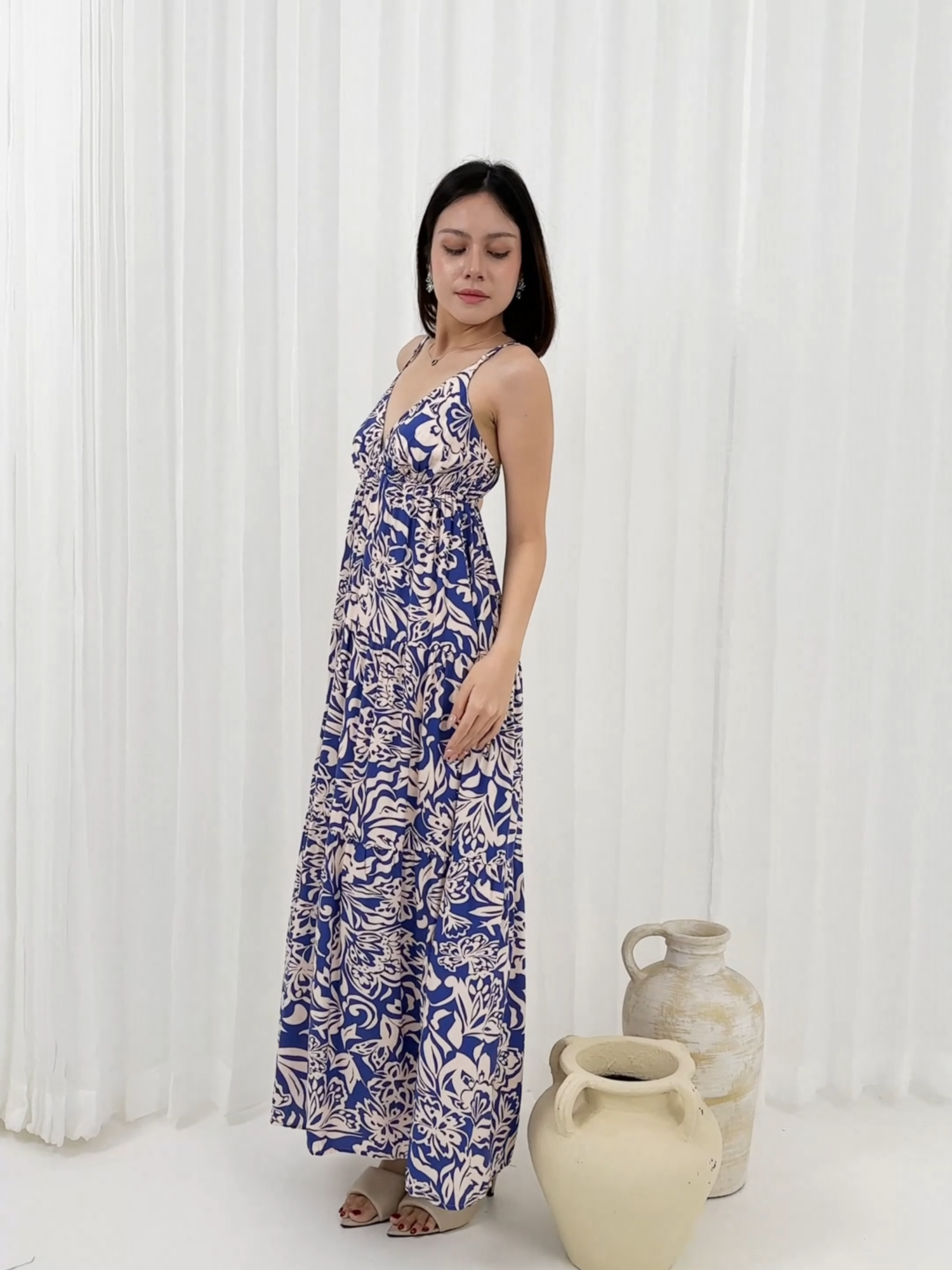 Luna maxi dress tersedia motif lainnya#dresspantai #promoguncang77 #longdress