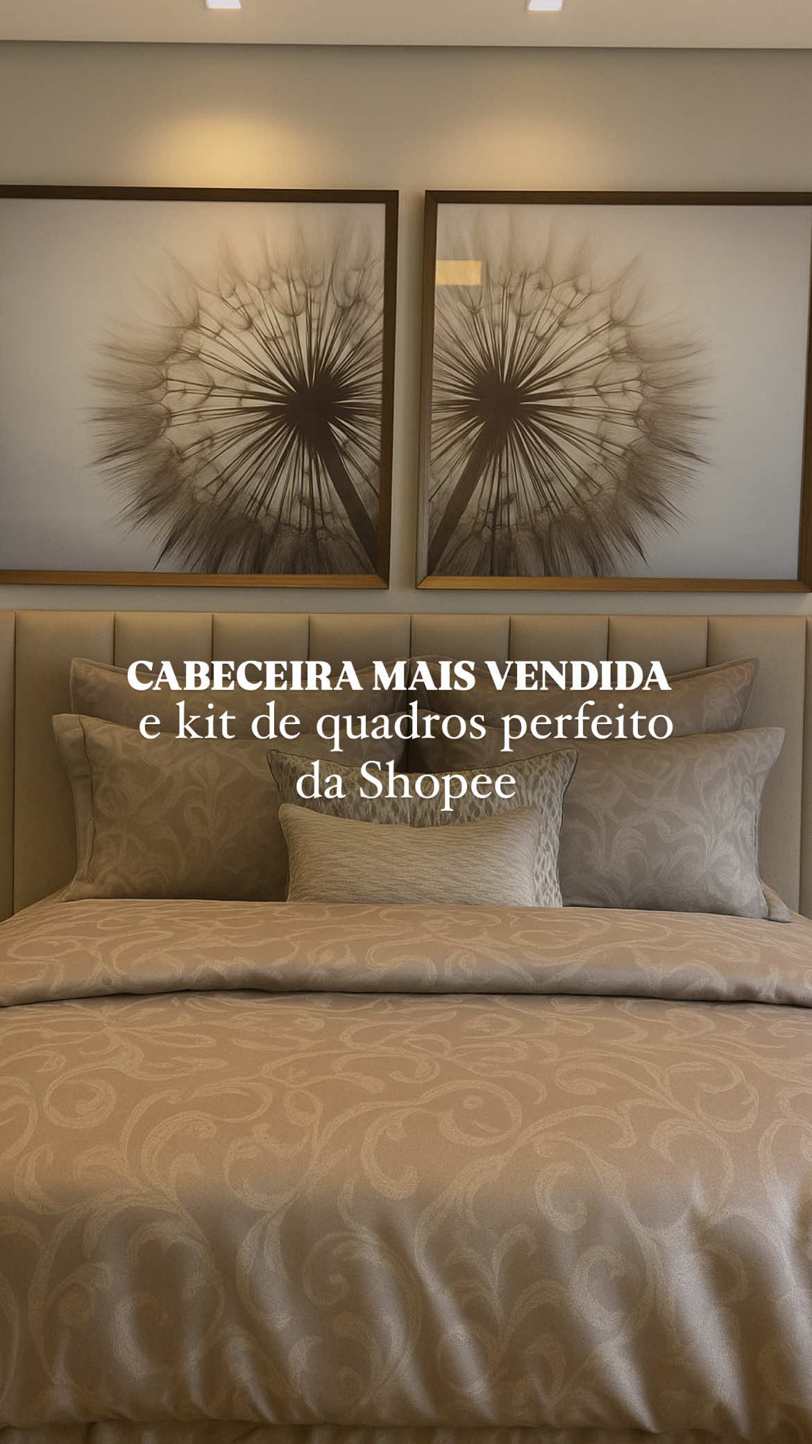 CABECEIRA MAIS VENDIDA E KIT DE QUADROS DA SHOPEE #cabeceira #quartodecorado #decoraçãodeinteriores #casadecorada #quadros 