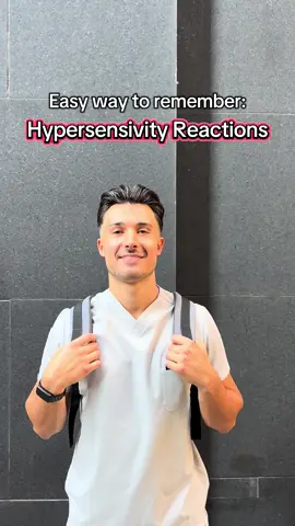 Easy trick for Hypersensitivity Reactions 🔡 Save this from my Immunology Guide 📗 #medicalstudent #medicalschool #medstudent #medschool #usmle #usmlestep1 #step1 #step2 #immunology 