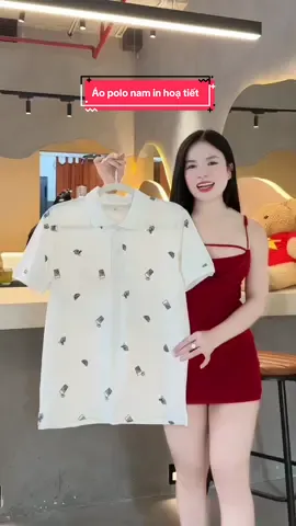 Áo polo nam in hoạ tiết