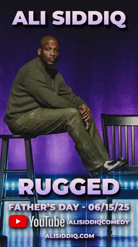 Tomorrow, RUGGED, is available on YouTube!  It's the PERFECT special for Father's Day!   AliSiddiqComedy on YT or AliSiddiq.com.   And THANK YOU for watching and sharing MY TWO SONS!  5 million views in 30 days is crazy!  
