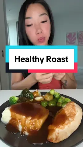 Healthy Roast Chicken Dinner 😍😍 #eatwithgg #ggflavour #mukbang #eatwithme #roastdinner #dinner #eating 