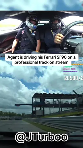 Agent is driving his Ferrari SF90 on a professional track on stream @Agent #fyp #agent #foryou #fypツ #xyzbca #viral #trending #streamer #twitch #amp #agent00 #agent00clips #agent00edits #ferrari 