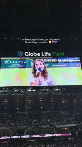 Thank you to the @Texas Rangers for having me! 🇺🇸 6 year old me would’ve been freaking out :’) 