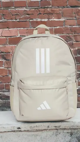 adidas Lifestyle Classic Back-to-School 3-Stripes Backpack Unisex Beige IS7047 #tas #ransel #taspremium #original #taslaptop #trend #wibgajian #fyp 