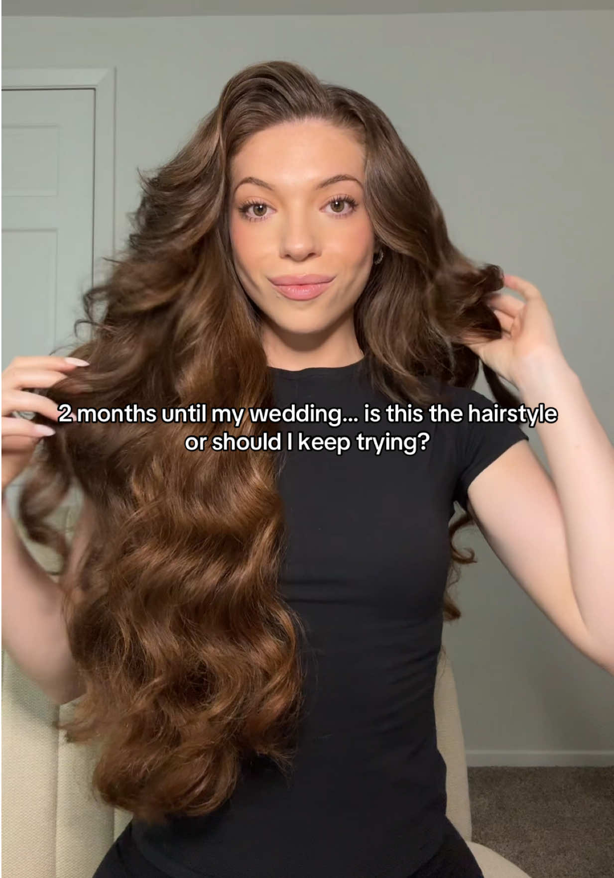 What should I change? Folllow to see the final hairstyle for the big day!🤍 #hair #hairtok #bridalhair #bridalhairstyle #hairstyle #hairstyles #hairinspo 