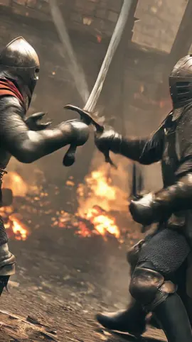 The clash of two knights ⚔️. #medieval #medievalfantasy #darkfantasyart #knight #aivideo #aigenerated #midjourney 
