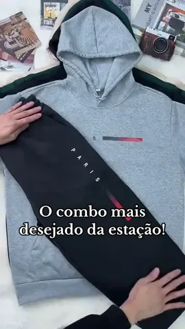 O frio chegou e trouxe com ele o combo mais desejado da estação! Esse conjunto de moletom unissex é aquele look que une conforto extremo com visual urbano e descolado. Serve pra sair, ficar em casa, ir pra academia ou até montar um look matching com o crush. #roupa #moletom #conjuntos #inverno #frio #dicadodia 