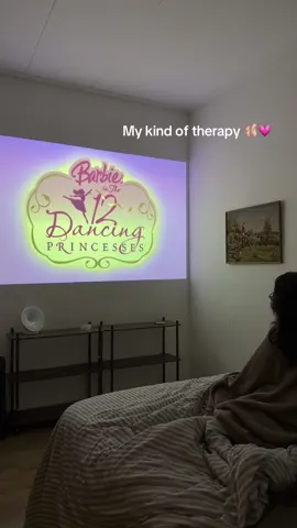 My kind of therapy 🩰💗 #barbie #BarbieMovie #barbiemovies #barbie12dancingprincesses #12dancingprincesses #magical #childhood #childhoodmemories #weekendplans #innerchildhealing #beamer #projector #shervanderklis 