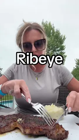 Ribeye for dinner #steak #ribeye #steaktok #steaktiktok #viral #fyp #mukbang #eatwithme 