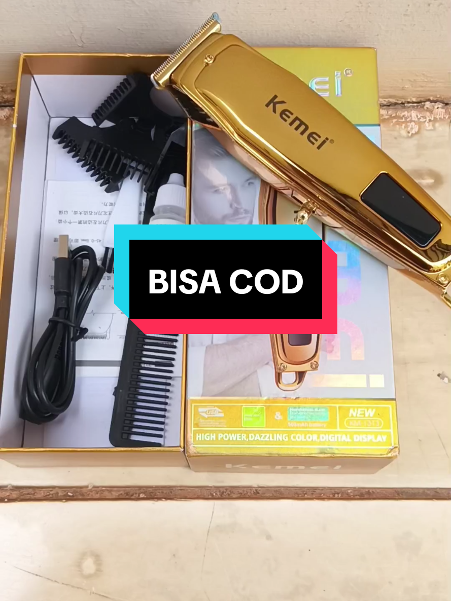 cukuran rambut elektrik KEMEI KM 1313#0rginal #tampildiberanda 