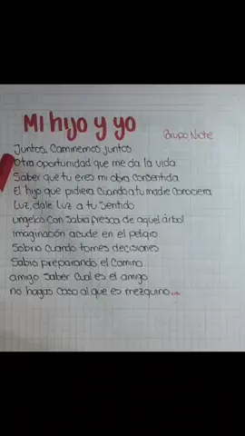 MI HIJO Y YO #mihijoyyo #gruponiche #escritoamano #letrasdecanciones #paradedicar🙈❤️🙈 #tuletrafavorita #Viral #parati #diadelpadre 