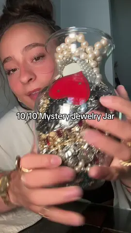 I need another jar of rings asap!!!! #mystery #mysterybox #mysterybag #mysteryjewelry #jewelery #gold #silver #bracelet #necklace #unboxing #haul #asmr #jewelerytok #trending #mysteryjewelry #bellahuffey #bracelet #neckalace #ring #coachwatch #rolex #tiffanyandco #tiffany #925 