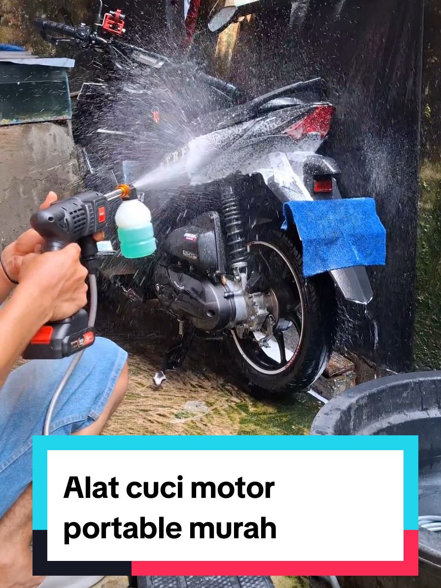 Alat cuci motor portable murah dari decker #alatcucimotorportable #jetcleanercordless #alatsemprotserbaguna 