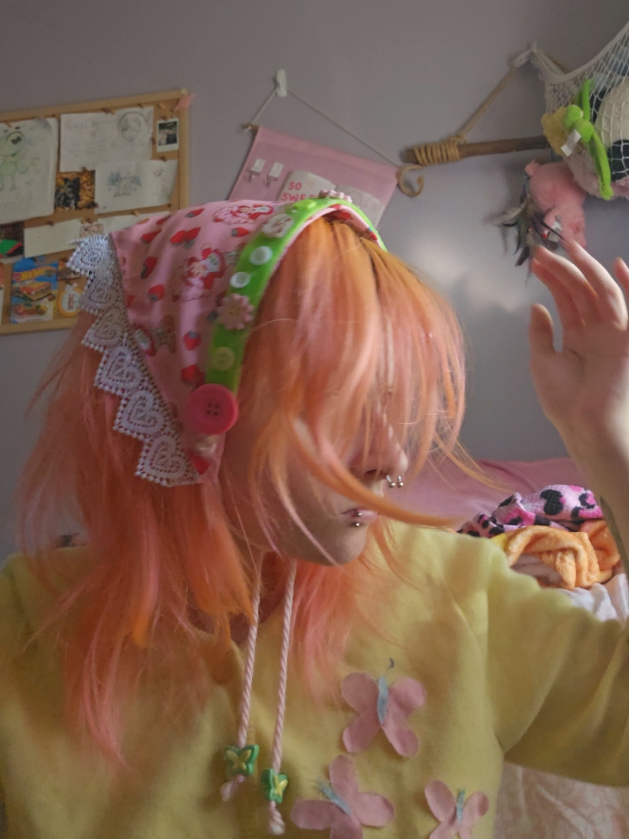 yay  #kawaii #jfashion #nostalgic #nostalgia #cute #hair #fluttershy #clothes #fashion #ooak #handmade #sewing #fabric #strawberryshortcake #2000s #2010s #depop #lace #mylittlepony #queer #wow #fyp #art #artist #crafts #felt #buttons 