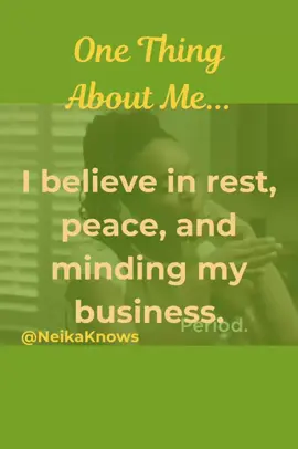 Resting, recharging, and refusing to run myself ragged. #NeikaKnows #PeacePriority #SoftFaithEra #RestIsHoly