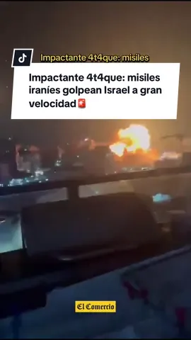Impactante 4t4que: misiles iraníes golpean Israel a gran velocidad🚨 #ElComercioPerú #Iran #israel #Conflicto #telaviv #ultimominuto #ultimahora #Loultimo #viral #Noticias #News #Internacionales 