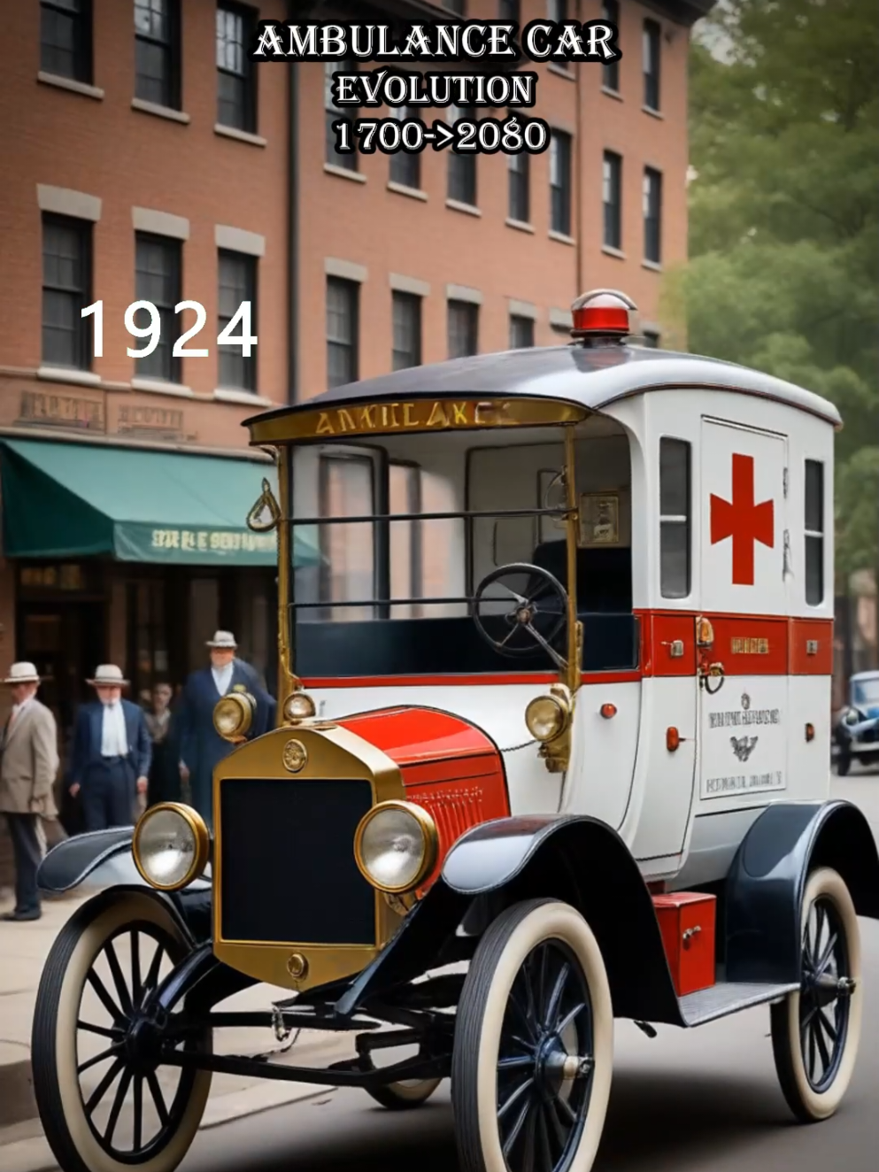 Ambulance Car Evolution 1700–2080 🚑 #evolution #timelapse #fyp #trend #ambulance #ambulancecar #car #usa 