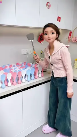 The non-slip rice spoon never tips over no matter how hard you throw it. It's really convenient. Those who eat rice every day should definitely get one! #Non-slip Rice Spoon #Non-slip Rice Spoon for Non-stick Rice #Convenient and Practical #Kitchen Must-have