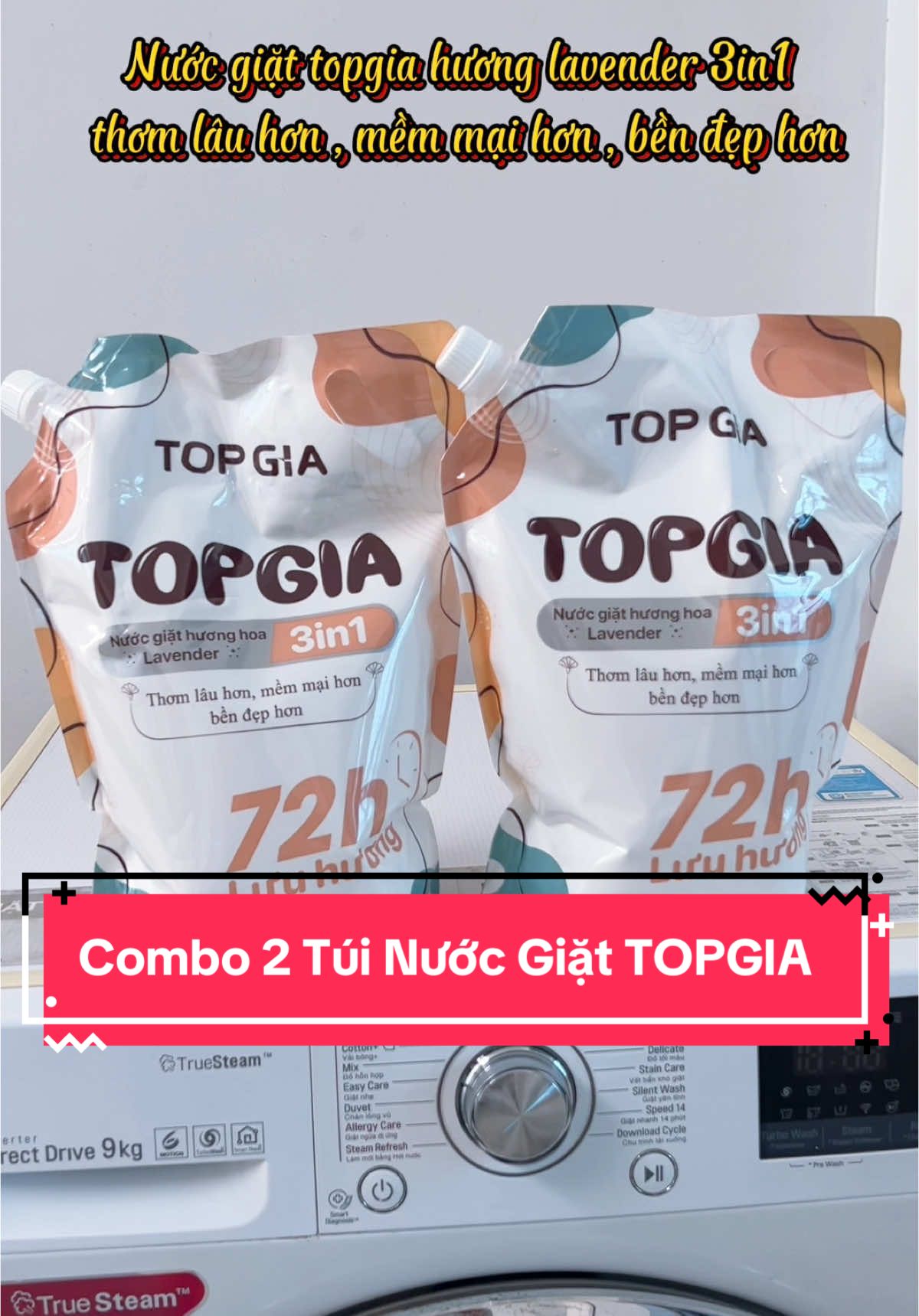 Combo 2 Túi Nước Giặt TOPGIA hương lavender thơm lâu hơn , mềm mại hơn , bền đẹp hơn nha #nuocgiat #nuocgiatxa #dexuat #xuhuongtiktok #topthinhhanh #maisimreview 