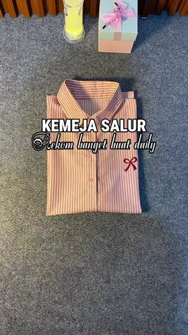 Kemeja pita bordir cute 🎀 #kemejasalur #kemeja #racunfashion #outfitideas 