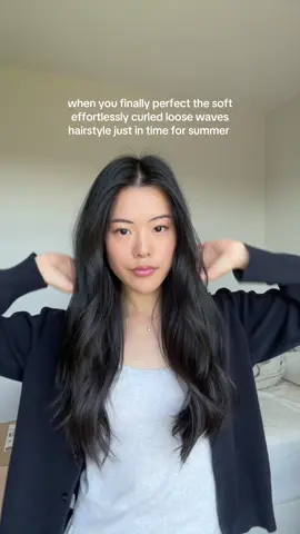 toss toss* so effortless it takes less than 10 mins ✨😌 #hairstyle #everydayhairstyle #fyp #asianhair #loosewaves #beachhair #softlook #naturalhair #longhair #hairgoals #waves 