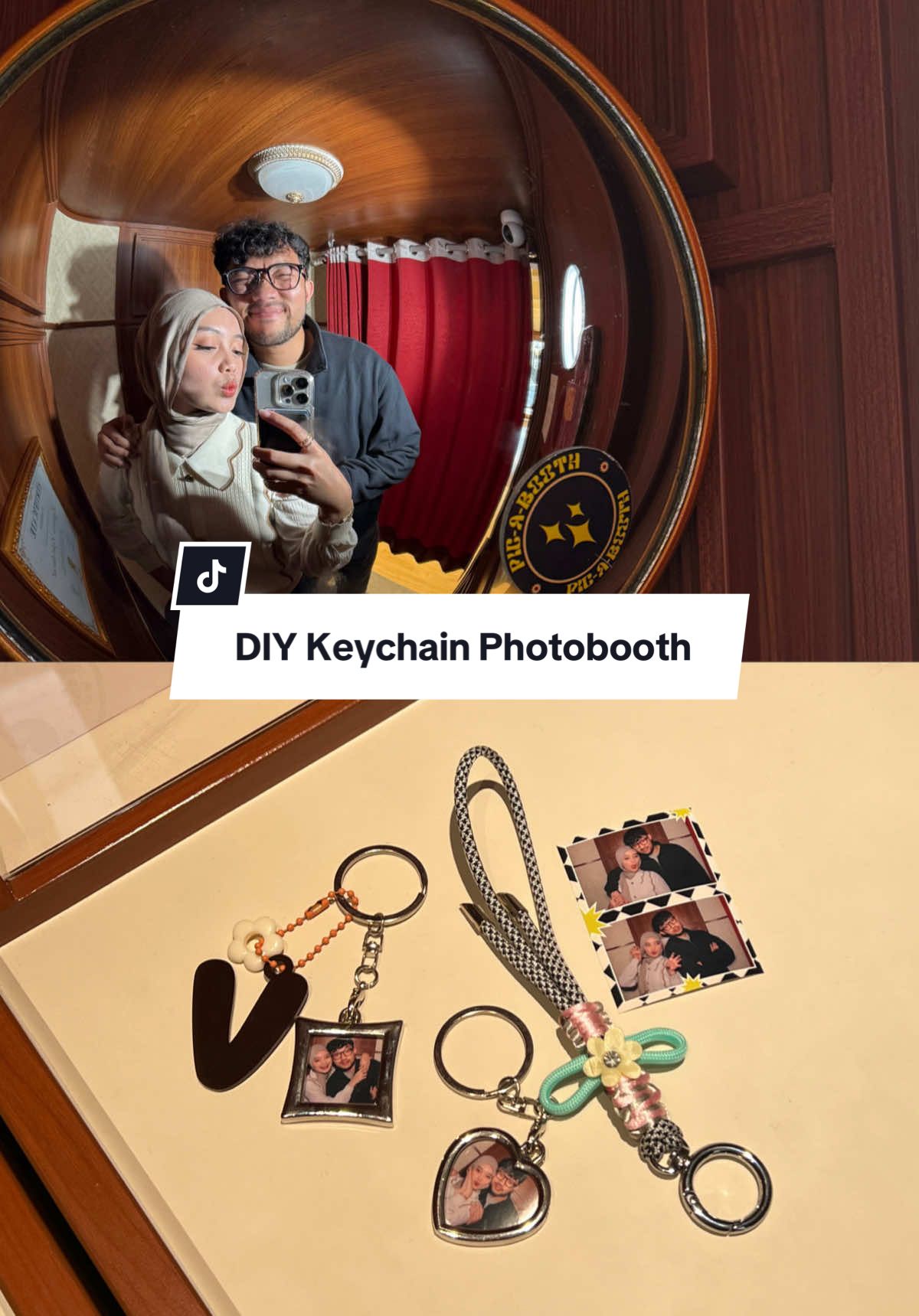 #firsttimer DIY Keychain di Photobooth! @Picabooth.id konsepnya gemes bgt🤏🏼😭❤️  at Rio and Abby’s 📍Jl. Kyai Gede Utama No. 25  #photoboothbandung #photoboxbandung #photobox #photobooth #explorebandung #placetogobandung #couple #dateideas #placetovisit #picabooth #rioandabbys #diykeychain #dago #creatorsearchinsights @bangbrew 
