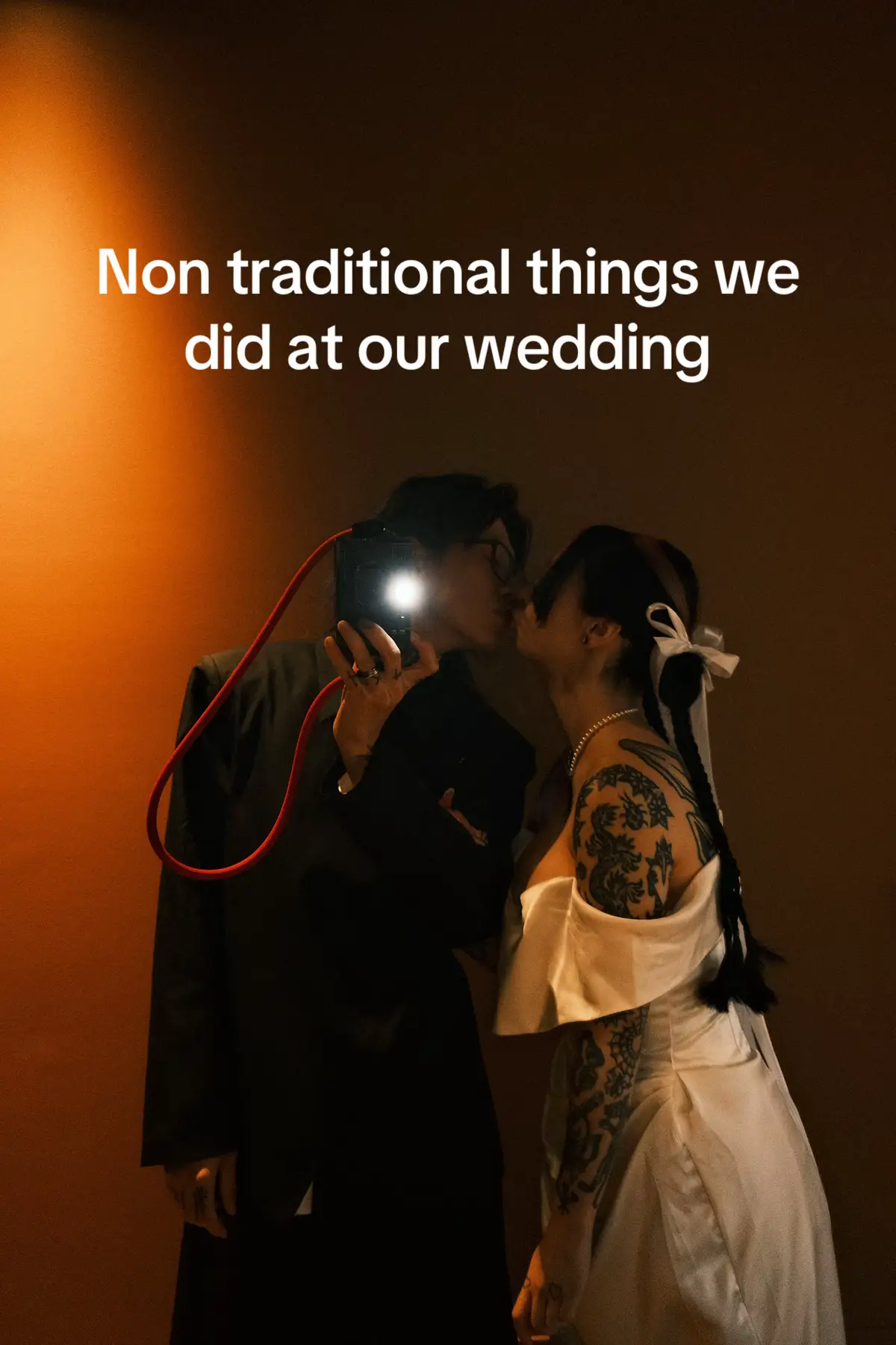 Lowkey and chill just like us @Nujabes #nontraditionalwedding #weddingaesthetic #weddingbudget #budgetweddingtips #taobao #bride #weddingtiktok #weddingdress #OOTD 
