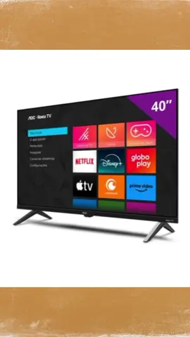 Smart TV LED AOC 40 Polegadas Full HD Roku 40S5045/78 Wi-Fi HDMI Preta #smarttv #tvled #aoc 