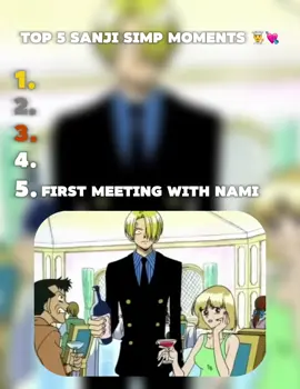 Top 5 times where sanji was the king of simps #onepiece #sanji #top5 #ranking #viral 