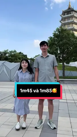 1m45 và 1m85 . Khi cô nàng 1m45 có anh yêu cao🥰 #xuhuong #1m45 #namlun 