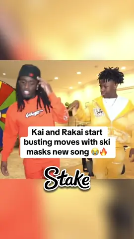 Kai and Rakai start dancing with ski masks new song 😭🔥 #kaicenat #rakai #2xrakai #streamer #fyp 