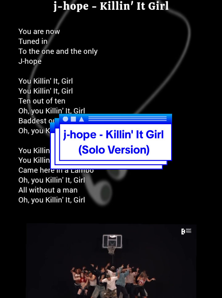 j-hope - Killin' It Girl (Solo Version), Lyrics  #easylyrics #lirik #killinitgirl #jhope #bts #army 