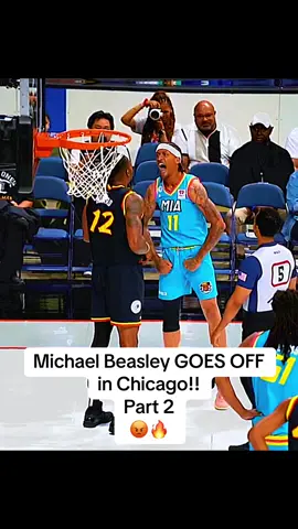 Michael Beasley GOES OFF in Chicago!! 😡🔥 #basketballclips #basketballhighlights #lakersnation #finals #fyp #finals #NBA #big3 #michaelbeasley 