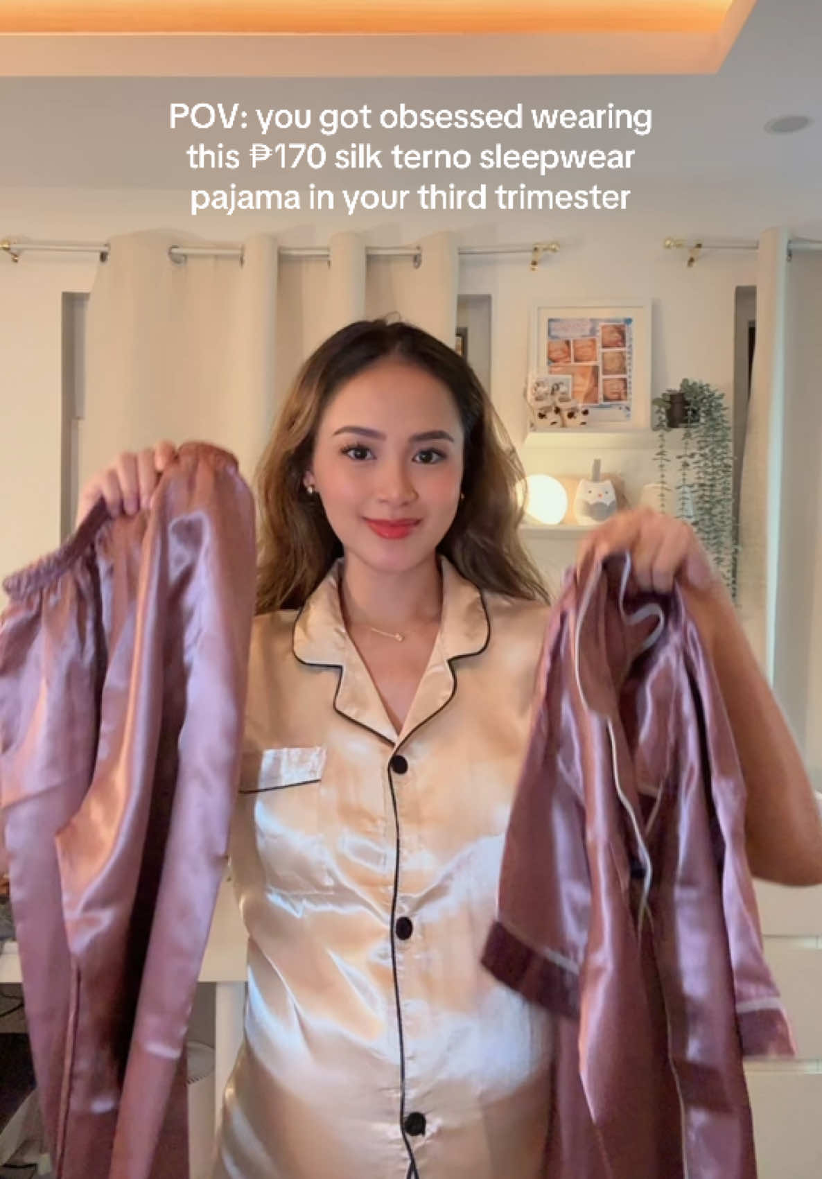 hihimbing ba naman tulog mo sa sleepwear na to e 😅 #silkternosleepwear #sleepwear 