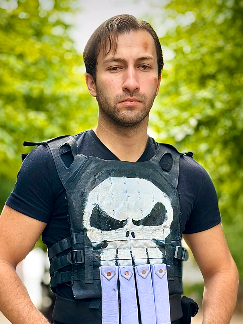 Punisher (Frank Castle) cosplay from Marvel Comics — filmed at MCM London Comic Con 2025 by Comic Con News. Jon Bernthal reprises his role as Frank Castle/Punisher in Daredevil: Born Again, the 2025 Disney+ series. This marks his official debut in the Marvel Cinematic Universe (MCU) Cosplayer : @Chapters of Chester  video : @Murat Can Kuscu   @Marvel Entertainment @Marvel Studios  @Disney+ @disneyplusuk   @MCM Comic Con  #punisher #daredevil #marvel #marvelcomics #mcu #cosplay #disneyplus #frankcastle #daredevilbornagain #comicconnews #mcmcomiccon 