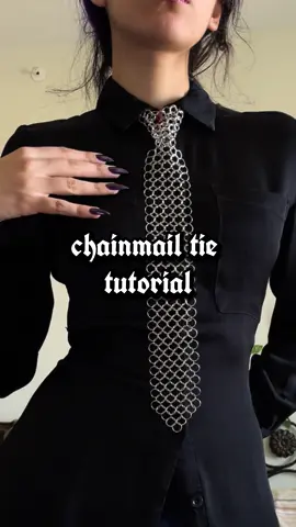 #chainmail #tutorial #DIY #craft #chainmailtie #knightcore #medieval 