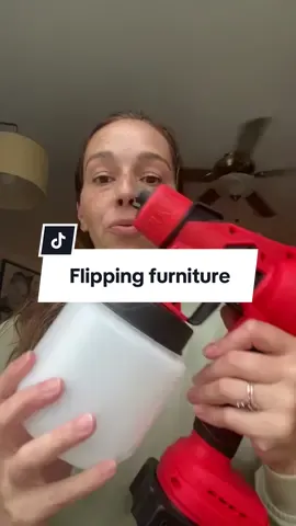Flipping furniture with a paint sprayer #furniture #painting #sidehustle #paintingfurniture 