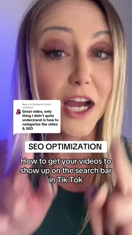 Replying to @Dangerus Diva SAVE this video for later & FOLLOW me for more tips! THIS is how you help TikTok categorize your videos by using SEO! #seo #seoforbeginners #seoontiktok #searchengineoptimization,  #SEOoptimizationforbeginners #seooptimizationTikTok #contentcreator #tiktokshopcreator #creatorsearchinsights 