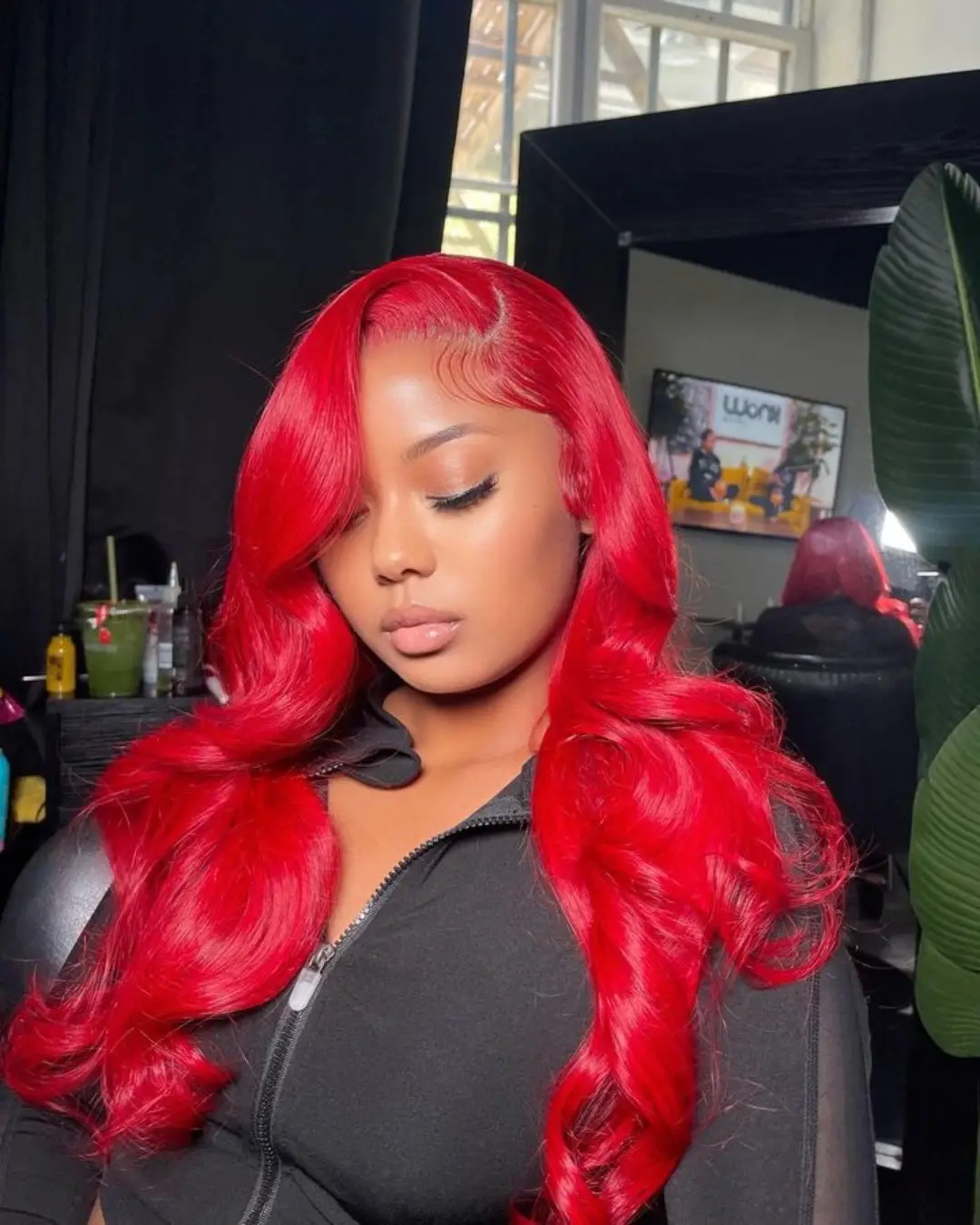 The red hair wig is so tea ! Just like firee ❤️#tunefulhair #humanhairwig #bodywavewig #curlywig #kinkycurlywig #gluelesswig #readytogowigs #wiginstall #lacefrontwigs #frontalsewins #miamihairstylist #atlhairstylist #orlandohairstylist #humanhairwig #rawhair #highlighted #hair #wigs #straighthair #straightwig #curlywig #trendingstyle #redwig