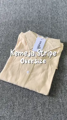 Lucuuuu bgtt👀💛 #fyp #kemejastripe #kemejacewek #kemejaoversize #calamby 