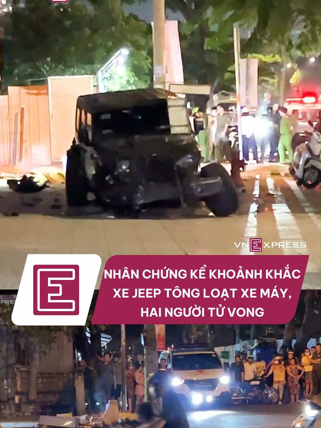 Nhân chứng kể khoảnh khắc xe Jeep tông loạt xe máy ở TP HCM, hai người tử vong #vnexpress #vne #tiktoknews #tinnong #tainangiaothong