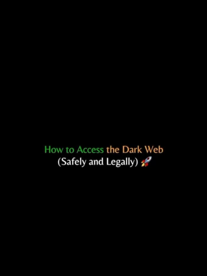 🌑 How to Access the Dark Web — Safely & Legally! 🔐🧠 Curious about the dark web? Here’s how to explore it the right way — for research, cybersecurity, or learning purposes. No illegal stuff. Just knowledge + safety 💡✅ 🚨 What You’ll Need: 🧭 Download Tor Browser – your gateway to the dark web 🔌 Connect using Tor – keeps you anonymous 🔗 Use trusted directories (like The Hidden Wiki) 🛡️ Stay secure – VPN + antivirus + common sense = a must ⚠️ Disclaimer: This guide is for educational purposes only. Always follow your local laws and stay ethical. 📌 Save this, 👍 Like, 👣 Follow for more tech, cybersecurity & ethical hacking content! #DarkWebGuide #TorBrowser #CyberSecurityTips #EthicalHacking #DeepWebExplained #LearnTech #InternetPrivacy #StaySecureOnline #DarkWebSafety #VPN #CyberAwareness #FYP #TechTok #ExploreSafely #HackTheRightWay #TechEducation
