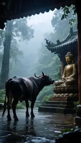 Chú Trâu linh tính cũng biết Lạy Phật. Mong kiếp sau làm người để được tư hành. Nam Mô A Di Đà Phật.