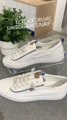 Slip into coastal comfort, Keds Kickback Canvas Nautical shoes are made for the tides and the times #keds #kedsid #sneakers #rekomendasisepatu #fyp 