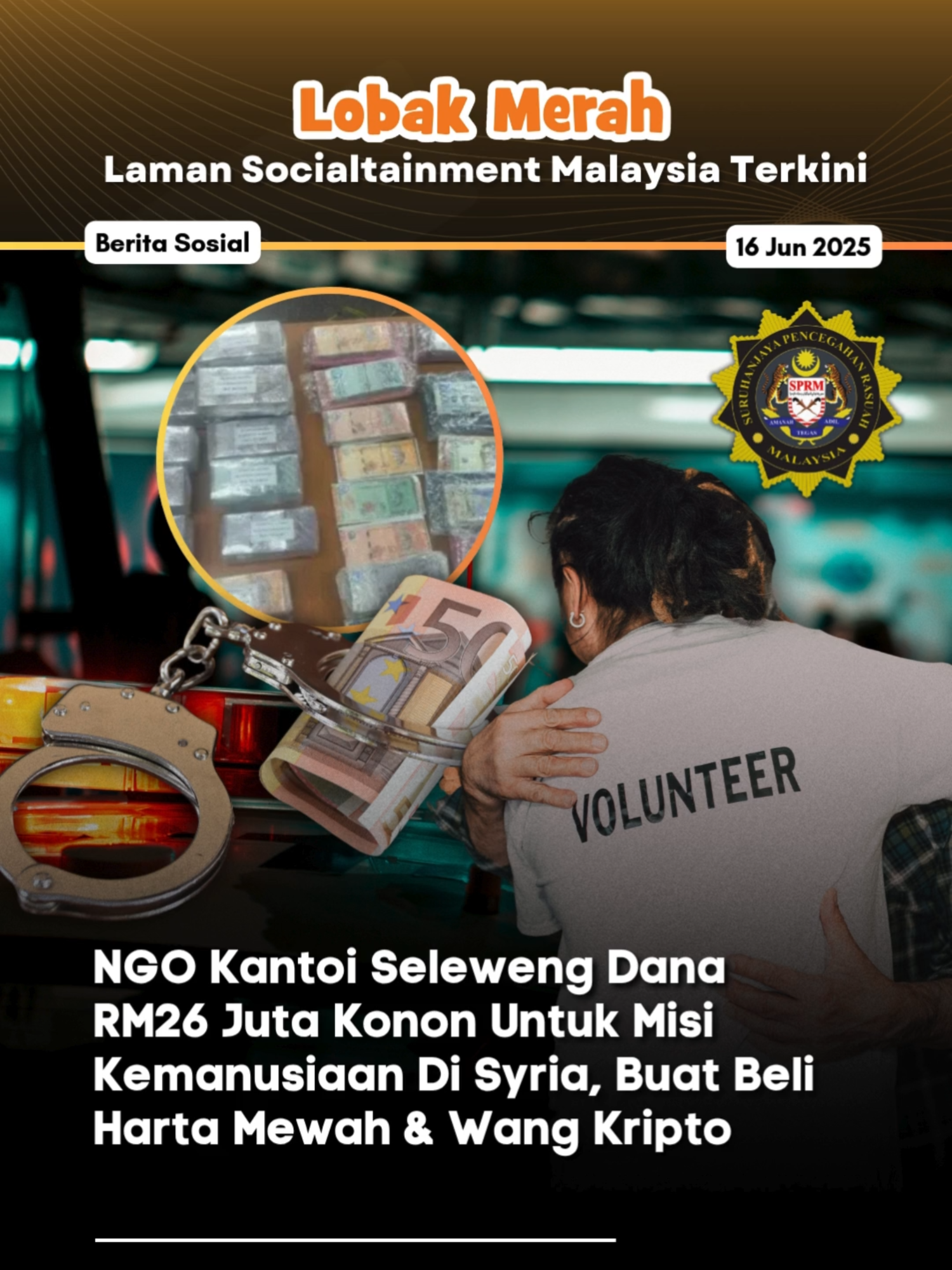 Ketua Pesuruhjaya SPRM, Tan Sri Azam Baki berkata, pihaknya sudah menyita pelbagai aset berjumlah lebih RM8 juta iaitu wang tunai lebih RM1 juta, barang kemas dianggarkan bernilai kira-kira RM100,000, akaun kripto bernilai kira-kira RM650,000 dan empat unit rumah dianggarkan bernilai lebih RM1.4 juta dalam operasi berkenaan. Malah, SPRM juga sudah membekukan 14 akaun perbankan membabitkan jumlah hampir RM5 juta bagi tujuan siasatan lanjut. Untuk berita penuh boleh baca di kotak hijau di atas Jangan lupa untuk Like, Comment. Share dan Follow Lobak Merah!🧡Terima Kasih! #fyp #fypシ #lobakmerahmy #beritaditiktok #viralstory #trending #trendingnewsmalaysia #ceritaviral #terkini #viralupdates #storyviral